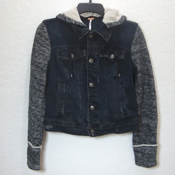 denim trucker jacket black